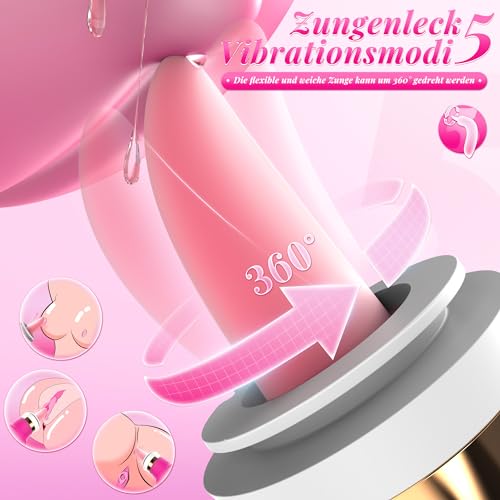 Vibration für Frauen Dildo Vibrator Sex Spielzeug für Paare Klitoris Lecken Sauger mit APP, Sexspielzeug Vibratorensets für Frauen Sex Stimulation mit 8 Saugen 5 Zungemodi Sex Spielzeug für die Frau – Bild 4