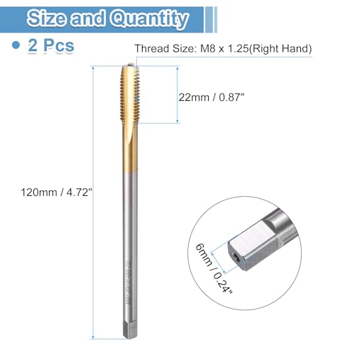 Outil de taraudage extra long M8 pour restaurer les filetages de châssis profonds - 3