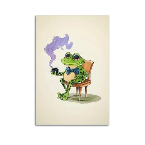 Grenouille gentilhomme décoration murale pour salon chic et cosy