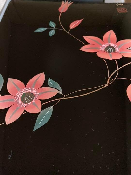 孔雀の羽 創作漆器 漆塗り 宝箱 木製 天然木 漆器 小物入れ 蓋物 孔雀