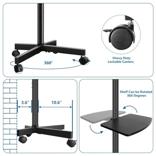 Soporte móvil para TV de 23 a 60 pulgadas Negro miniatura 4