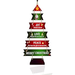 Expleasia, Exuberant & Luxury Decor Decorative Christmas Wall Hanging Wooden Art Decoration Item for Home | Office | Living Room | Bedroom (JoyLove-Tree)