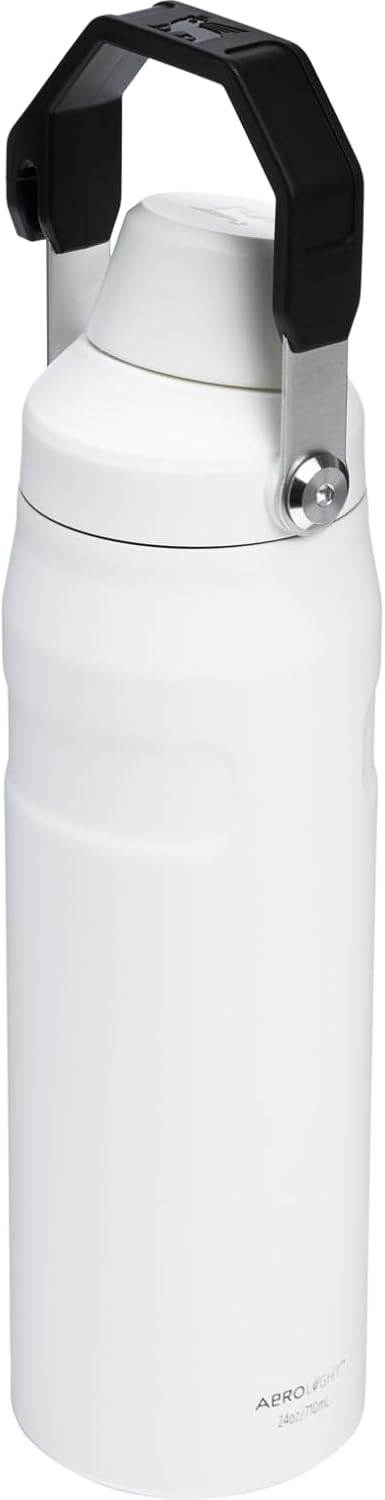 Stanley IceFlow Fast Flow Water Bottle 24 oz | Angled Spout Lid | Lightweight and Leakproof for Travel and Sports | Insulated Stainless Steel | BPA-Free | Chalk