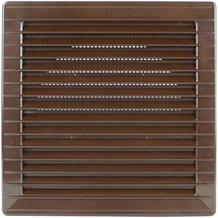 Lüftungsgitter Rund 100 Mm, Braun, Mit Insektenschutznetz – Für Wand/Decke, ABS-Kunststoff