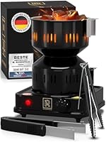 M. ROSENFELD Shisha Kohleanzünder Elektrischer – FIRE Tower 3.0 Kohlenanzünder mit extra langem 150cm Kabel, abnehmbarem Kohlekorb und 2 Zangen. 304er Stahl Spirale für längere Haltbarkeit!