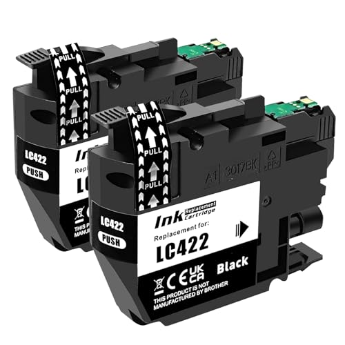 SHUOLEI LC422 Ink Cartridges Compatible with Brother LC422 LC-422 XL Inkjet Cartridges Multi-Pack Standard Yield
