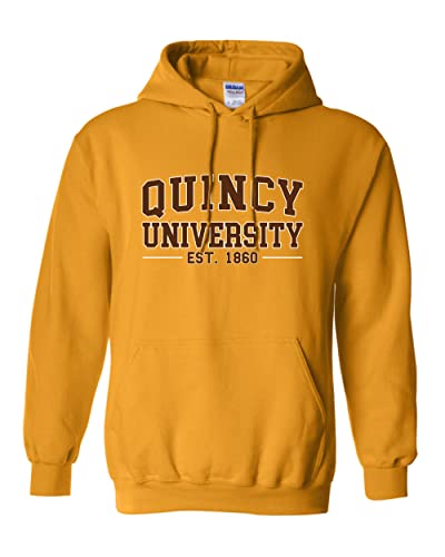 CreateMyTee | Quincy University Est 1860 Hooded Sweatshirt