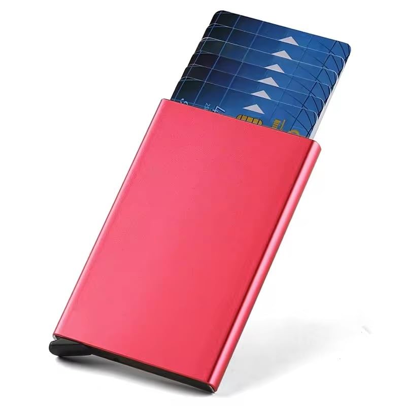 ID Credit Bank Card Holder Wallet Luxury Brand Anti RFID Blocking Protected Slim Small Money Wallets Case(White-Dinosaur Doodle4)