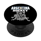 Traje de jugador de hockey con bandera argentina para orgullosos pueblos argentinos que son fanáticos del hockey sobre hielo del equipo de hockey argentino. El diseño del equipo de hockey sobre hielo para orgullosos amantes del hockey sobre hielo argentino tiene un disco, palo de hockey, casco de hockey y bandera nacional de Argentina.