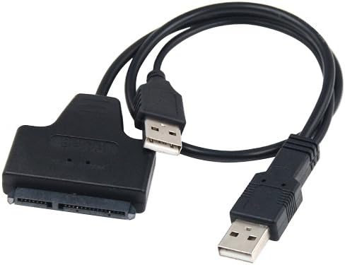 Topro Convertible USB 2.0 to SATA Serial ATA 15+7 22P Adapter Cable for 2.5" HDD Laptop Hard Drive