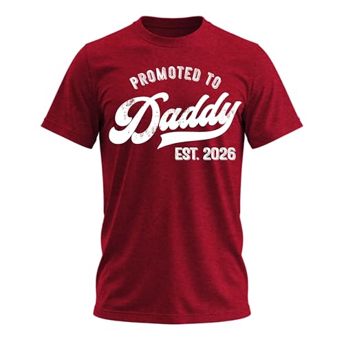 Image of Promoted to Daddy 2026 Shirt – Funny Dad to Be Shirt Baby Announcement Graphic Tee New Daddy Gifts for Men