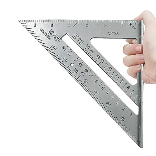 Cuadrado, Medida Triángulo de Aleación de Aluminio Techo Plaza 7 pulgadas de la Viga Ángulo de la Guía del Transportador de Miter Marco de Medición Carpintero Herramienta de Medición Cover