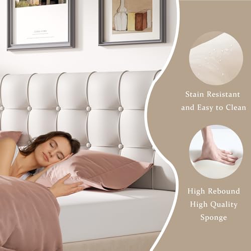 CQXMJT Gray California King Headboard Pillow Upholstered Wedge Backrest with Removable Cover for Reading Lumbar Support Twin XL Dorm Bed Essentials Bedroom Daybed Couch Decorative Cushion Memory Foam — view 4