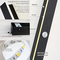 60CM Wandleuchte mit Bewegungsmelder Aussen Innen LED Außenlampe Naturweiß – Ansicht 8