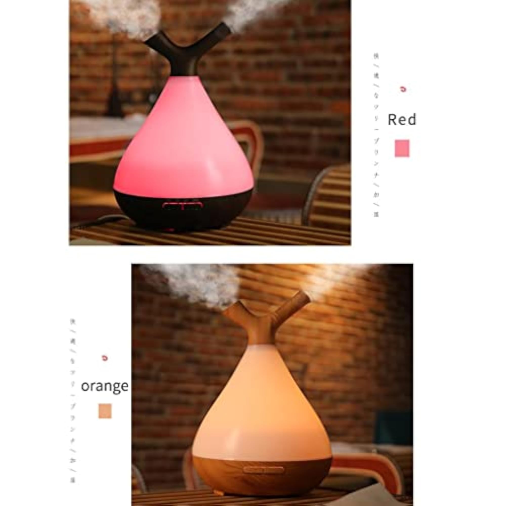 Wood Grain Essential Diffuser Humidifier with US Plug