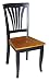 East West Furniture AVC-BLK-W Chair Set for Dining Room with Wood Seat, Black/Cherry Finish, Set of 2