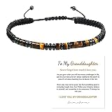Xmiral À mon fils Bracelet Aux membres de ma famille Perles en naturelle MorseCode Bracelets Graduate Party Mot de passe Mot de passe alphanumérique Bracelet couple alphanumérique Breloques Anneaux
