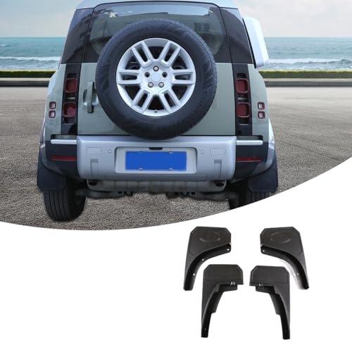Car Mudguard Fender Mud Flaps Splash Guard Compatible with Land Rover Defender 90 110 2020-2025 Car Front & Rear Mudflaps,All Weather Protection Splash Guards