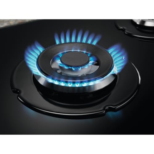 Electrolux Piano Cottura Gas EGG75372K Serie 600, Gas on Glass 75 cm da Incasso, 5 Fuochi, Bruciatore Rapido, Bruciatore Wok, Precisa Regolazione della Fiamma, Sicurezza Sicurgas, 740x510, Nero - immagine 4