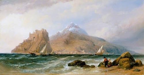 Peinture Ischia et le Castello D'ischia par Clarkson Stanfield - Toile murale salon 60x90cm