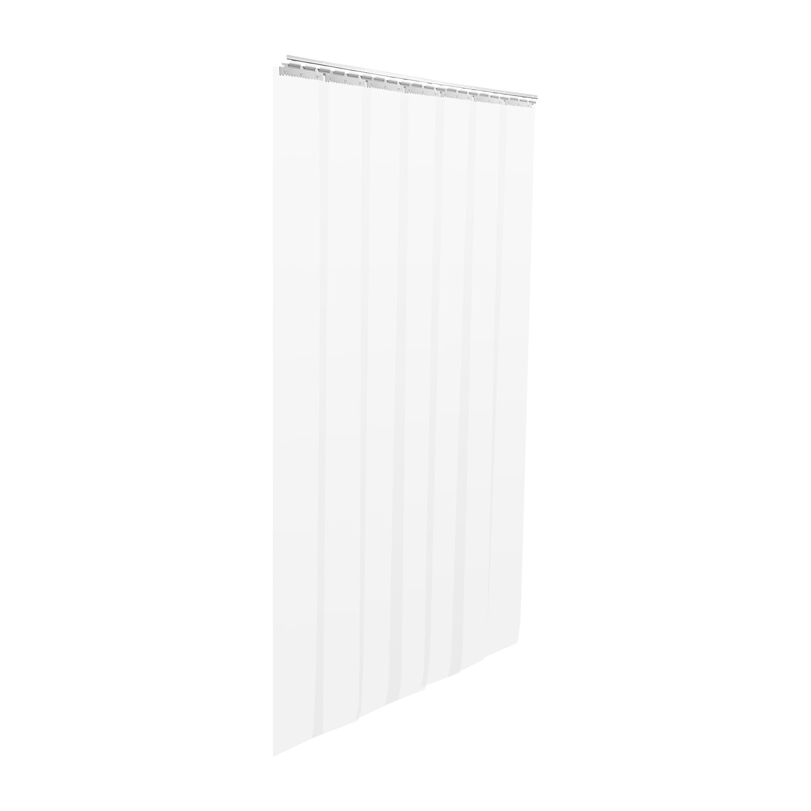 Kit complet de rideau à lamelles en PVC transparent - Hauteur 2 m x largeur 1,05 m - Rideau industriel à lamelles en PVC transparent - Pour portes piétonnes, chambres froides, écurie
