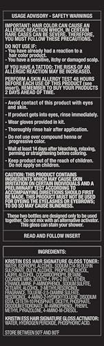 Kristin Ess Hair Gloss in Chocolate Cosmo Dark Golden Brown - 4 Wk Semi Permanent Hair Dye Glaze - Color Depositing Conditioner & Toner for Vibrant Shine + Gloss - Vegan, Silicone & Ammonia Free