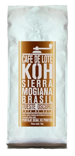 KoffeeONHOME Café en Grano 100% Arábica, Brasil, Tueste Medio Oscuro - 1 Kg