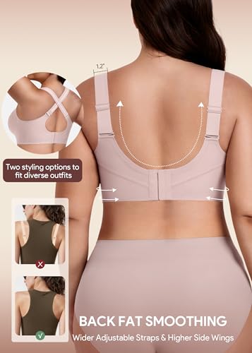 Image of HBselect Jelly Bras for Women No Underwire Plus Size Wireless Seamless Bras