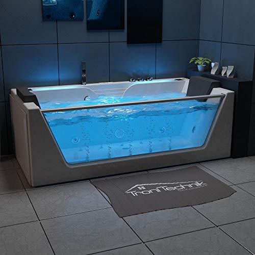 TroniTechnik LUXUS - Jacuzzi para 2 personas, rectangular, con corriente y cascada