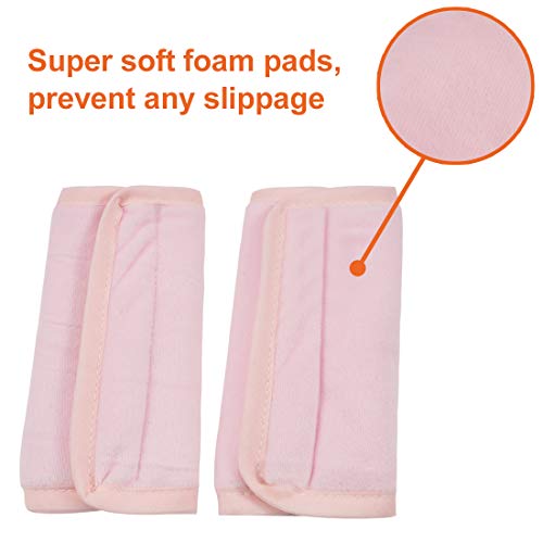 Image of COOLBEBE Car Seat Straps Shoulder Pads for Baby Kids, Super Soft Seat Belt Covers for All Car Seats /Pushchair /Stroller /High Chair