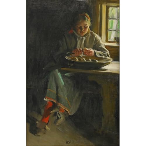 Impression sur toile haut de gamme de la toile Anders Zorn 76x101 cm