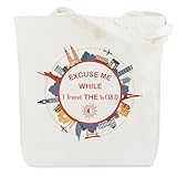 Travel Gifts for Women Canvas Bag Totebag Hiking Gifts for Someone Going Travelling Gifts for Travellers Gifts for Walkers and Hikers Travelling Gifts for Her Gifts for Travel Gift Ideas for Men - Image 1