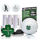 Ball Tatt - Pro Pack 3 sellos de pelota de golf, sellos de pelota de golf autoentintables de secado rápido, con marcador de pelota de golf trébol, herramienta de marcado de pelotas de golf