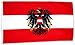 Produktbild Flaggenking Österreich Flagge/Fahne mit Wappen, weiß, 150 x 90 x 1 cm, 16958