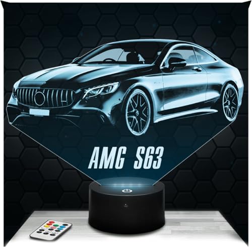Lampephoto.fr - Lampe 3D Voiture Supercar AM G S63, Idée Cadeau Fan de Voiture, Veilleuse Tactile Led, Effet Hologramme 3D, Idée Cadeau Noël Anniversaire...