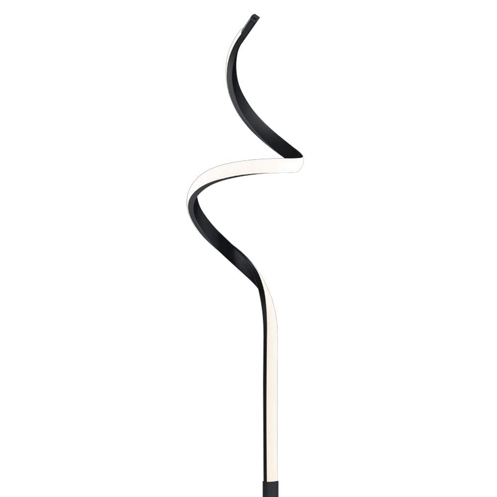 Reality Leuchten, lampada da terra LED Course, R42051132, in metallo, con LED da 11 Watt, dimmer switch, nero opaco