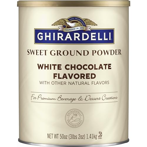 Ghirardelli Sweet Ground White Chocolate Flavor Beverage Mix (50oz Canister)