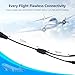 JUYODE Airbus 5 Pin XLR General Aviation Headset Adapter to GA Dual Plug Connector Pilot Aircraft Airplane PJ-068 PJ-055 Fixed Wing for Bose Headphones Converter Extension Cable