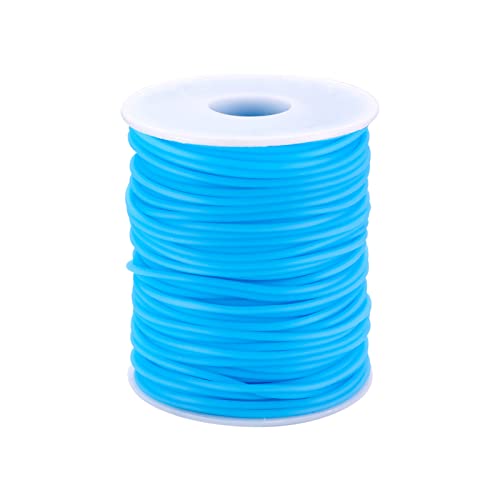 FASHEWELRY Hollow Pipe Rubber Cords Deep Sky Blue