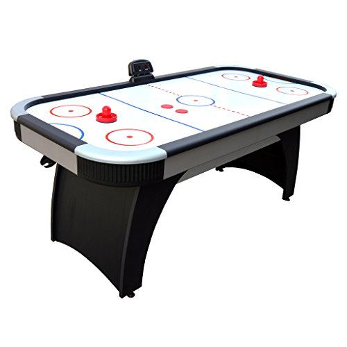 Hathaway Silverstreak 6-Foot Air Hockey Game Table for Family Game Rooms with Electronic