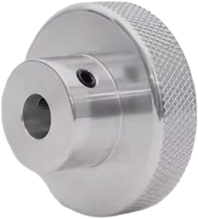 CHANCS Aluminium Alloy Machine Tool Handwheels 80mm OD 8mm Bore Knurled Oxidised Handles Knobs for Sliding Table