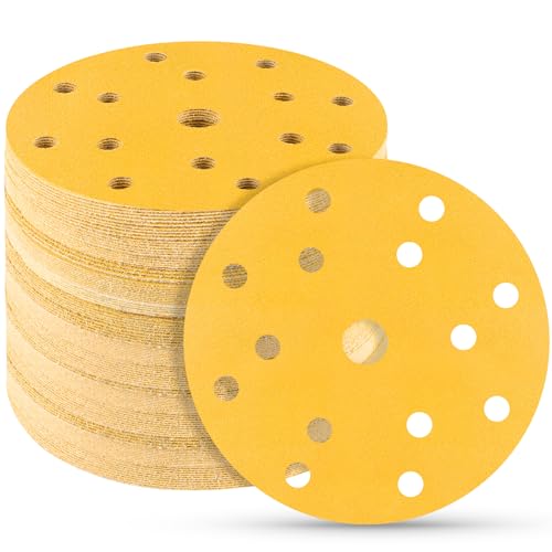 Image of STEBRUAM 50Pcs 150mm Sanding Discs 240 Grit Sandpaper for Orbital Sander