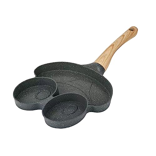 Cabilock Adorable Frog Face Egg Pan Breakfast Frying Pan with Handle for Cooking Premium Nonstick Daily Use Egg Cooker for Convenient Meal Prep
