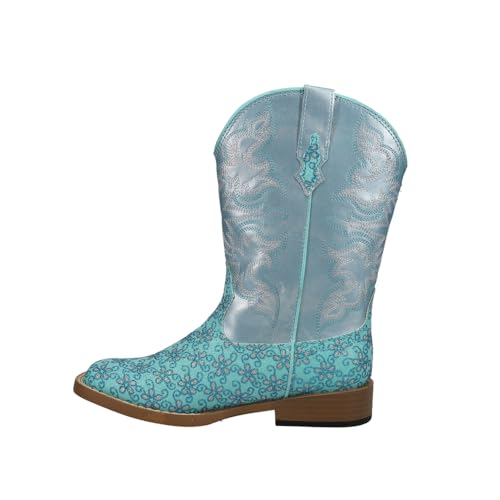 ROPER Girl's Glittery Floral Square Toe Western Boot3