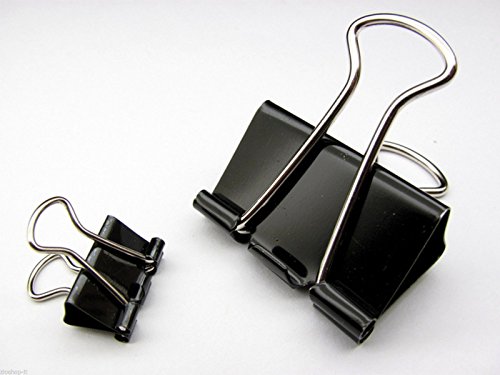 ICT 12x Binder CLIEPS 25 mm Mollette Cancelleria