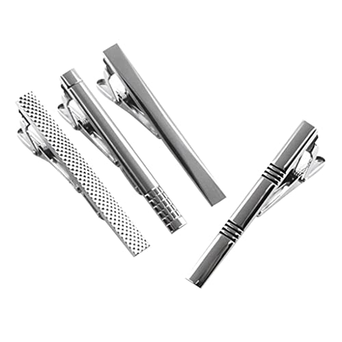 Fenteer 4 peças clipe de gravata masculino estilo misto barra de colarinho clássico acessórios para