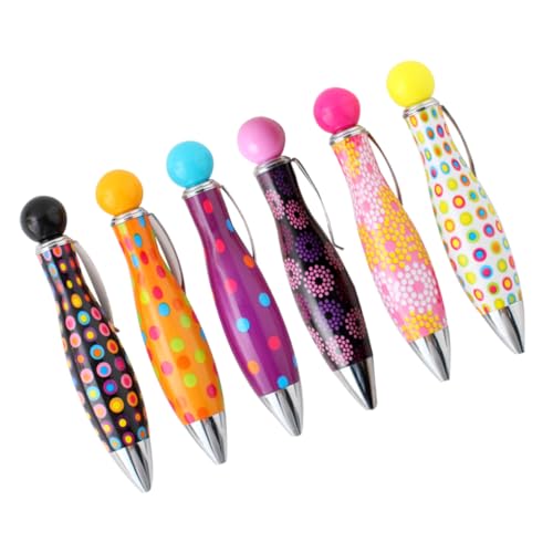 HOMSFOU 6 Piezas Bolígrafos de Bola Forma de Bowling Bolígrafos Divertidos para Estudiantes Diseño Realista para Escolar y Decorativo