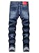 Woskrge Men's Slim fit Stretch Jeans Fashion Denim Pants Blue 31