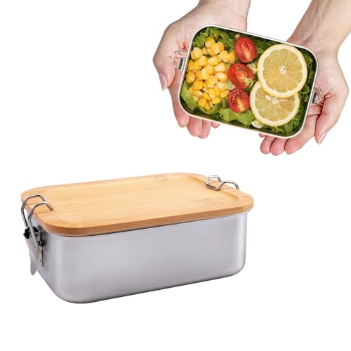 burkfeeg 850mi Fiambreras Comida Trabajo Acero Inoxidable Con Lunch Box Hermetica, Metálico Infantil Y Adulto, Fiambrera Acero Inoxidable, Sin Bpa, Oficina