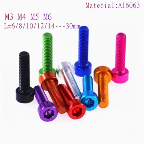 Boulons en aluminium M3x16 tête hexagonale noirs pour assemblage mécanique
